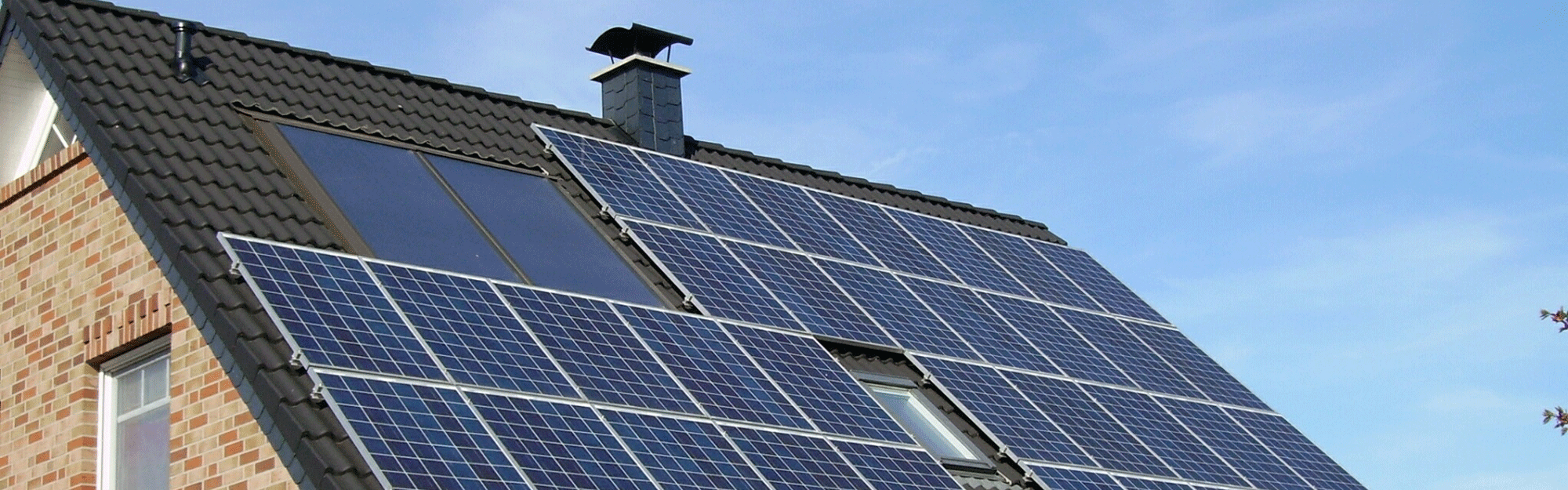 Solceller på hustak