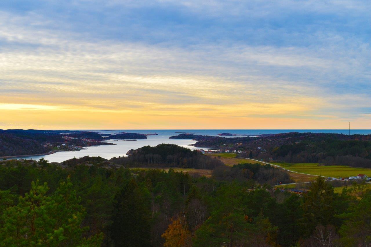 Utsikt från bergsklyfta Bottna