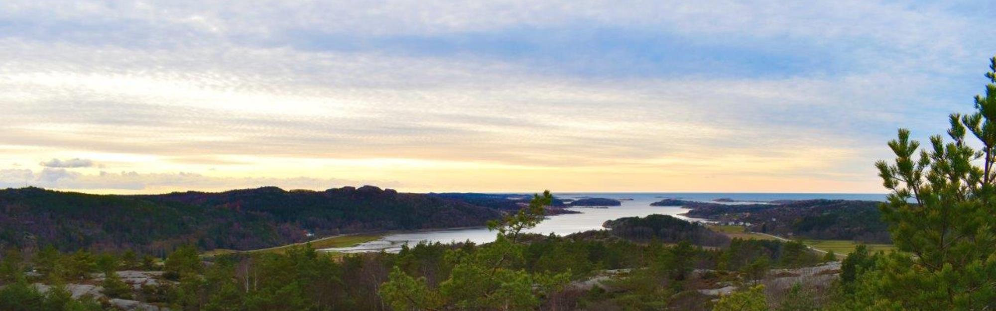 Utsikt från bergsklyfta Bottna
